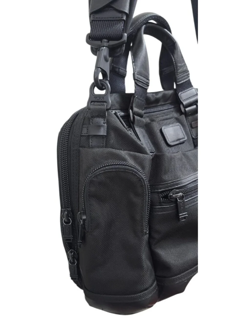 TUMI Black Ballistic Nylon Business Briefcase Laptop Bag Shoulder Strap